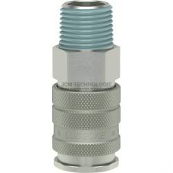 Raccord rapide femelle profil européen 7.2-7.4 mm - 1/4"M