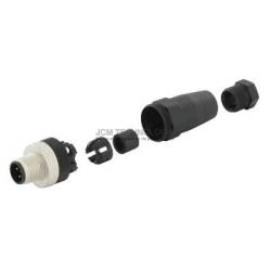 Connecteur M12 droit mâle -...