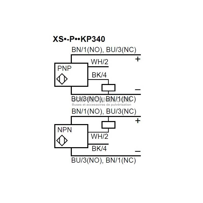 Nitrip PS-05N 3 fils NPN DC12-24V Commutateur de proximité de détection de capteur inductif normalement ouvert 