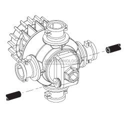 Porte buse Quadrix D25 mm avec Raccord Sortie Air double D4 mm