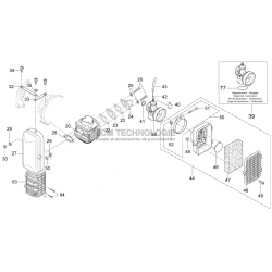 Vue éclatée du carburateur...