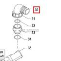 Raccord sortie coudé ø40