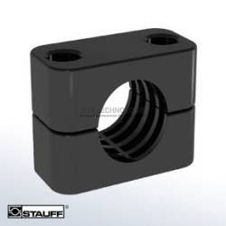 30 Colliers De Serrage Plastique Gris Pour Tuyaux 25-27 Mm - Avec Vis Incluses - Fixation Murale Ou Plafond - 6