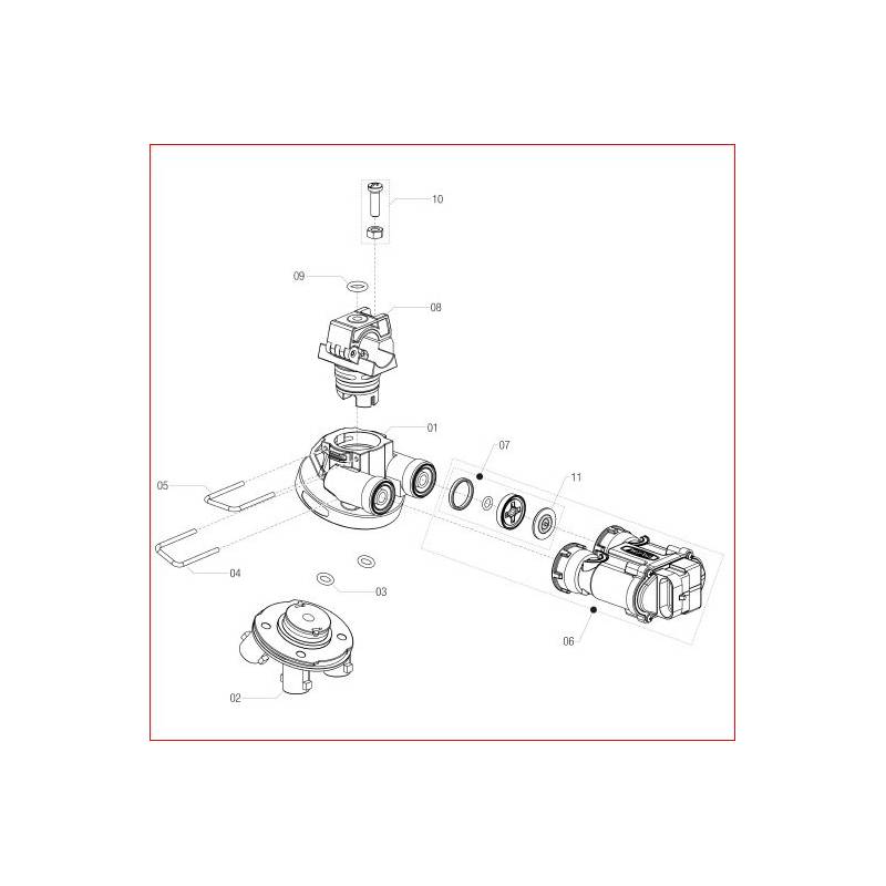 4015T74A0-porte buse Arga-Multijet-Electrique-avec-ses-buses-eclatee