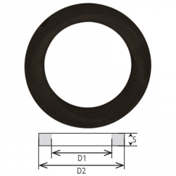 Joint plat caoutchouc 12 x 18 x 2 mm