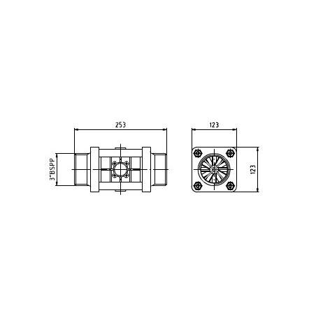 ref_13281_Débimètre Polmac standard 3" - 150 à 1500 l/min - 20 bars