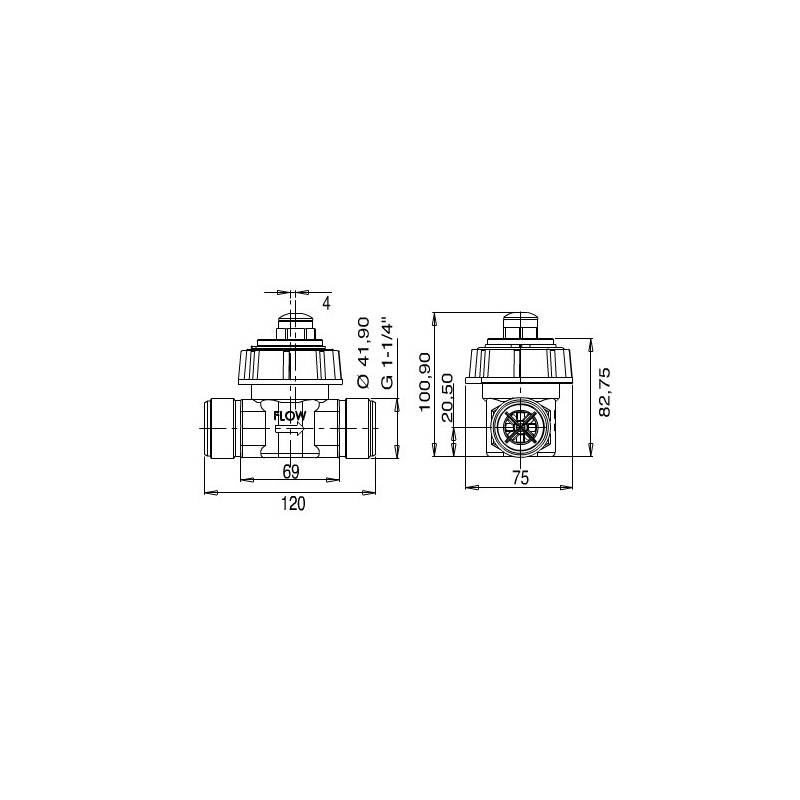 ref_13284_Débitmètre Polmac Rapid Check Plus 1" - 10 à 100 l/min - filetage 1"1/4 ref_13284_Débitmètre Polmac Rapid Check Plus 1" - 10 à 100 l/min - filetage 1"1/4