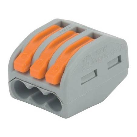 ref_13435_Wago 3 fils S222 - borne de jonction 3 conducteurs