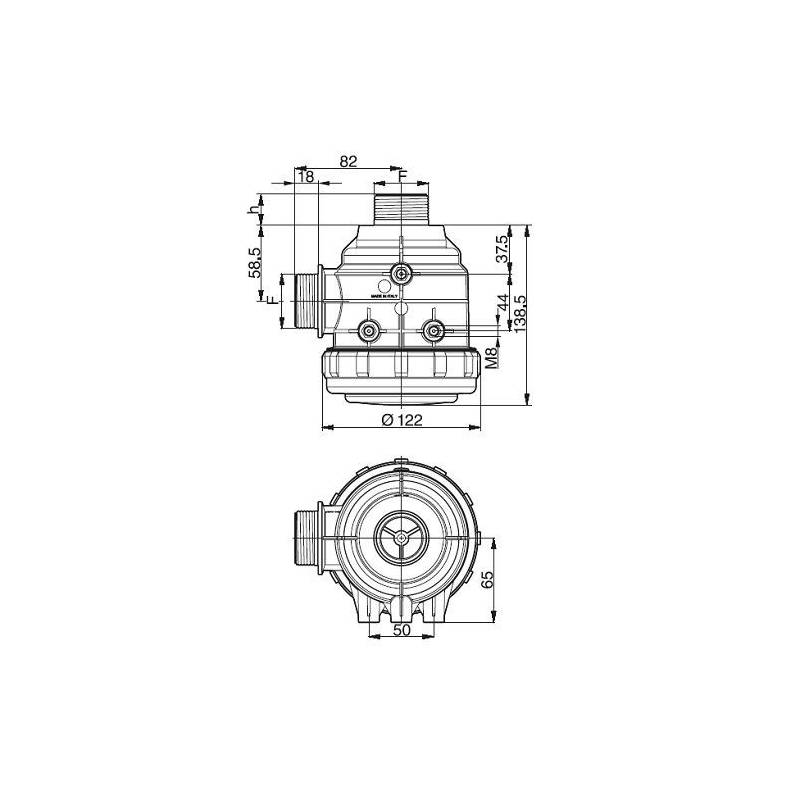 ref_10655_Filtre aspiration Arag 313 - 1"1/4 M - 32 mailles rouge