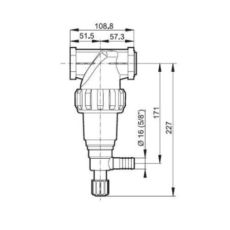 ref_13265_Filtre en ligne Arag 322 - bride Arag 463/863 - tamis 50 mesh bleu