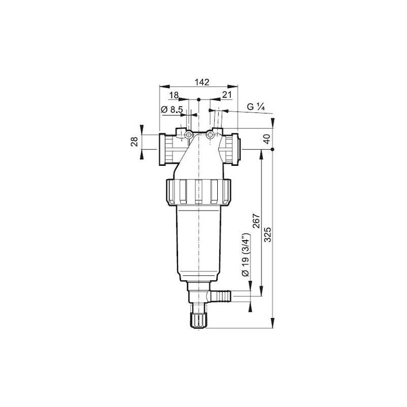 ref_10715_Filtre refoulement Arag 326 autonettoyant - bride Arag 863/463 - 20 bars - 50 mesh bleu