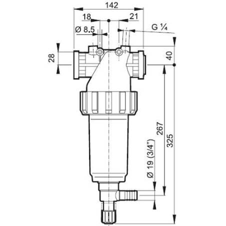 ref_10715_Filtre refoulement Arag 326 autonettoyant - bride Arag 863/463 - 20 bars - 50 mesh bleu
