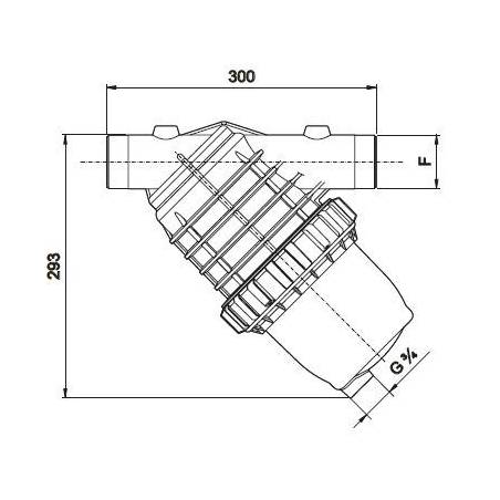 ref_17984_Filtre Arag 333 gros débit - 2" M - 50 mesh Bleu