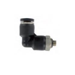 Raccord coudé orientable tuyau diam 4 mm x M5 Mâle