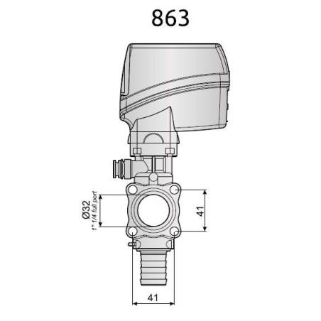ref_11522_Vanne de réglage électrique Arag 150 l/min -retour 25 mm - 7 sec ref_11522_Vanne de réglage électrique Arag 150 l/min -retour 25 mm - 7 sec