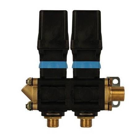 ref_13360_Bloc vannes Arag 2 voies - 2 vannes - 40 bars - entrée / sorties laiton