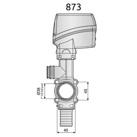 ref_11556_Vanne de section Arag 2 voies 80 à 120 l/mn