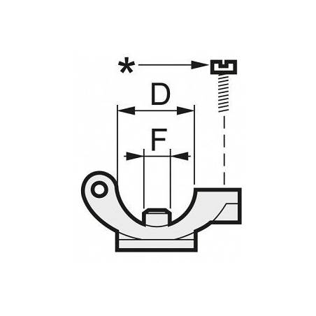 ref_13671_Porte buse quadrijet Braglia M285 - tube 21-22 mm - orifice 9.5 mm