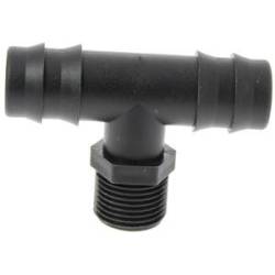 Raccord en T - 2 tubulures ø 25 et filetage 1" mâle