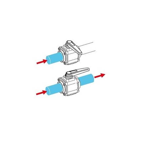 Vanne manuelle Arag 2 voies 1" - Sphère plastique