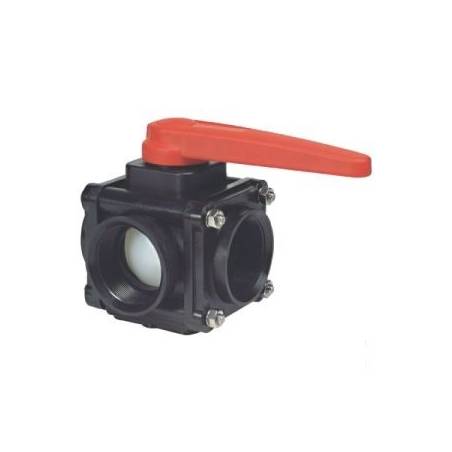 Vanne Manuelle Arag 3 voies à plat 1" F