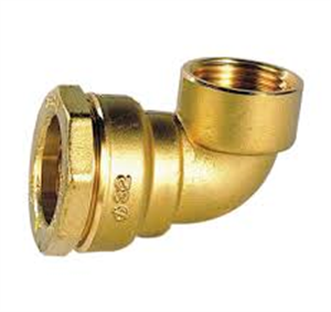 Racc. compr. Laiton Coude ø32 x F1"