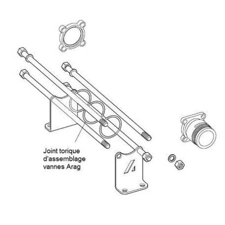 Joint torique Viton vanne Arag 463/863 et joint tubulure à écrou 2" - 39.34 x 2.62