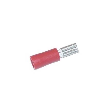 Cosse plate femelle rouge 6.3 x 0.8 mm (x6)
