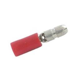 Cosse cylindrique mâle 4 mm rouge (x6)