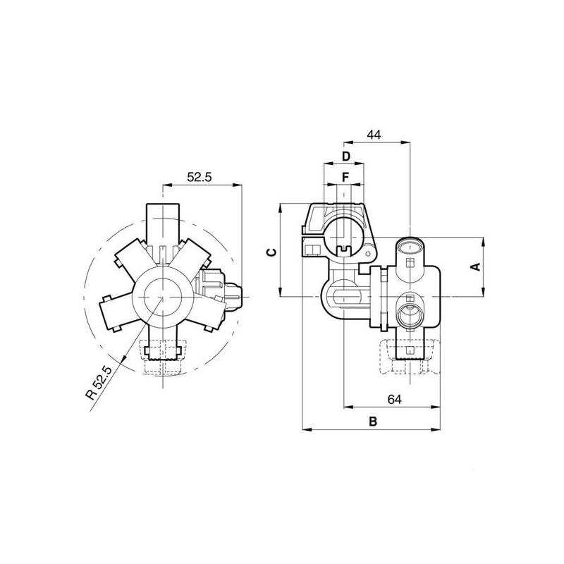 406494A7-PORTE-BUSE-PENTAJET-ARAG-DIMENSIONS