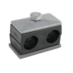 Collier de serrage de tube double 25 mm