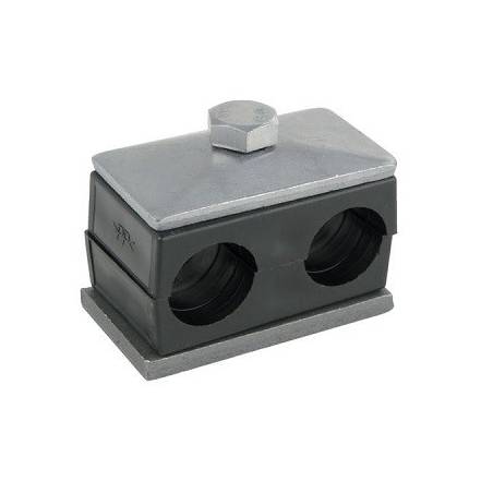 Collier de serrage de tube double 25 mm