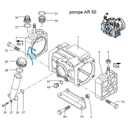 Jeu de 4 clapets complets pour pompe Annovi Reverberi AR 50