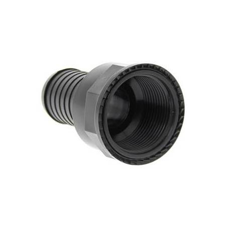 Raccord droit cannelé - Filetage F 1"1/4 - Tubulure 32 mm