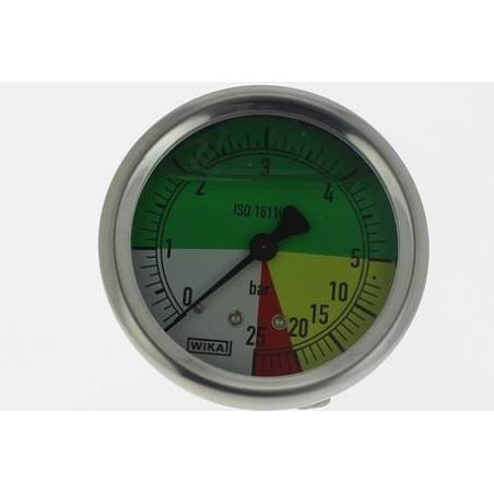 manomètre à echelle dilatée 63 mm - 1/4"arriere - fixation axiale - 0-5-25 bar