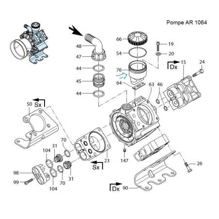 Clapet de pompe Annovi Reverberi - AR 713 / AR 813 / AR 1064