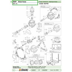Clapet de pompe complet Comet BP 75 - 12200070