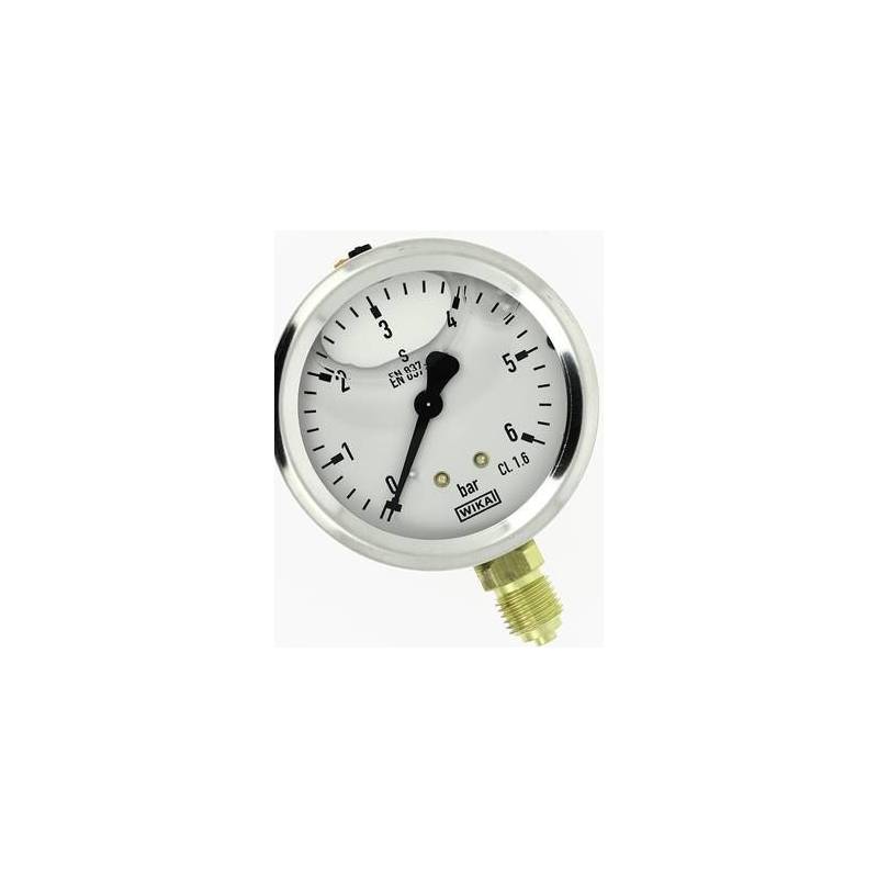 mano linéaire 63 mm 1/4 - fixation périphérique - 0-6 bar