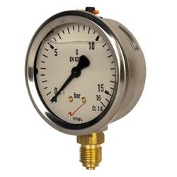 mano linéaire 63 mm 1/4 - fixation périphérique - 0-16 bar