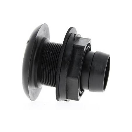 Traversée de cloison filetée 1"1/2 - cannelée 40 mm