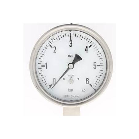 mano linéaire Baumer -100 mm 1/2 - fixation périphérique - 0-6 bar - Cl1