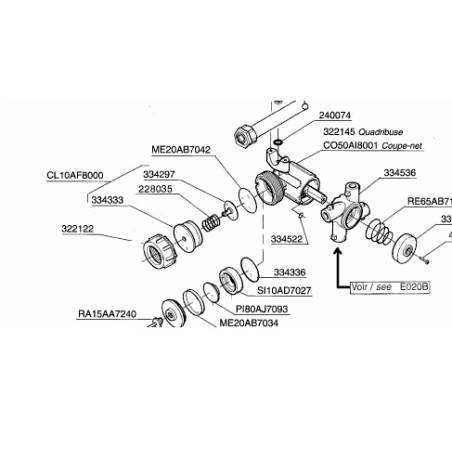 322122-ecrou anti goutte Evrard