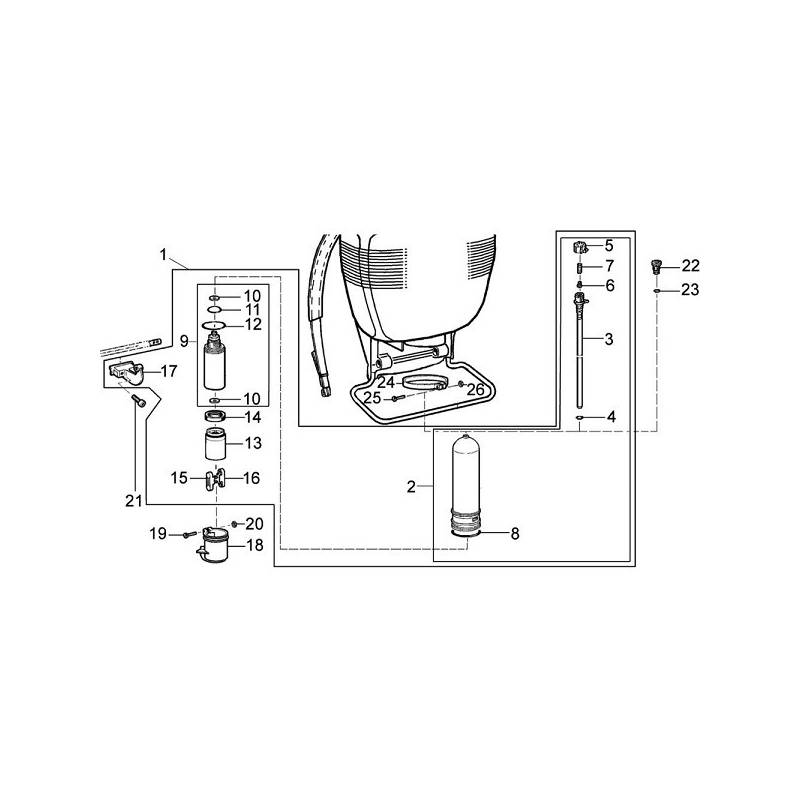 Levier de pompe à piston SOLO 425 - 435 - 473P