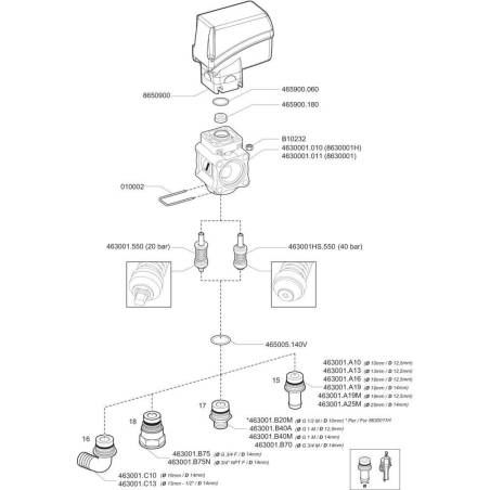 Vanne de section Arag 2 voies