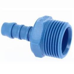 Raccord droit - Filetage M 1/2" - Tubulure 8 mm - Nylon