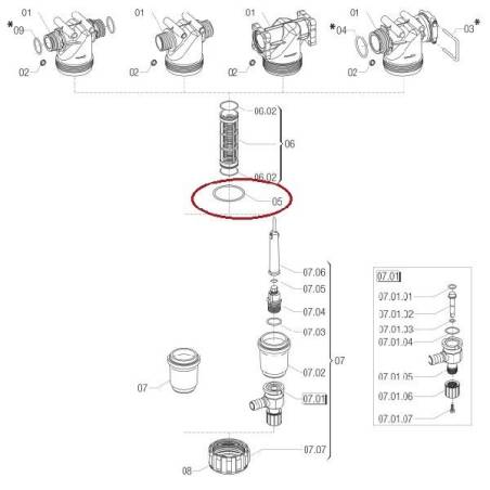 Joint torique Viton pour raccord à agrafe Arag T7 - 53.57 x 3.53 mm