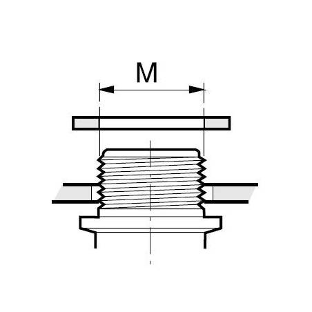 Joint plat pour raccord 3" Mâle (80/90) - 110 x 90 x 4