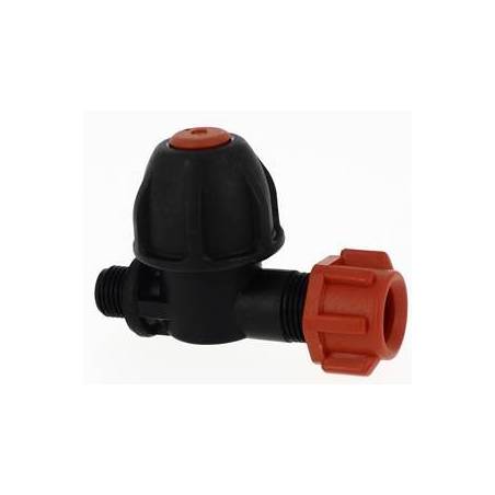 Porte buse simple 1/4 " male avec antigoutte et écrou à visser 3/8