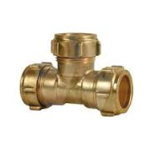 Racc. compr. Laiton coudé en T ø25 x M3/4"