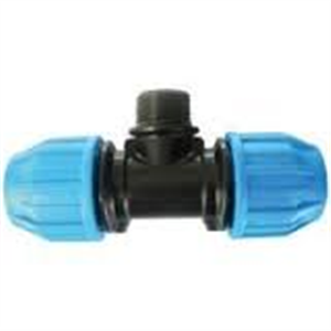 Racc. compr. polypro Té ø25 x M3/4"